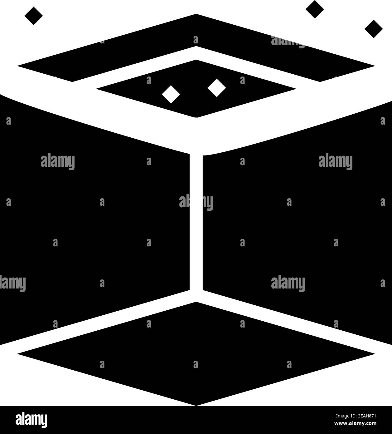 on ceiling mirror glyph icon vector illustration Stock Vector Image ...
