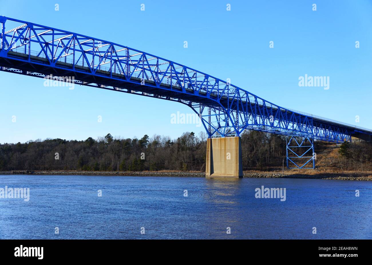 The view of Summit Bridge above the Chesapeake Canal near Middletown