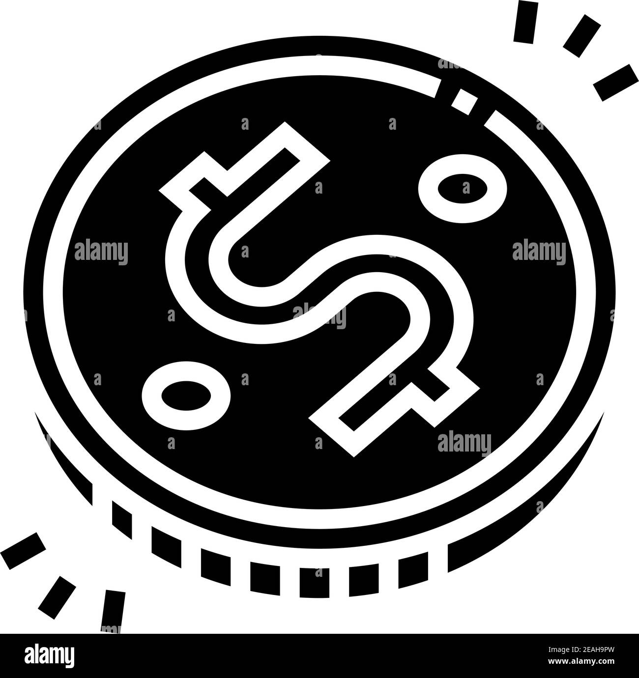 coin golden glyph icon vector illustration Stock Vector Image & Art - Alamy