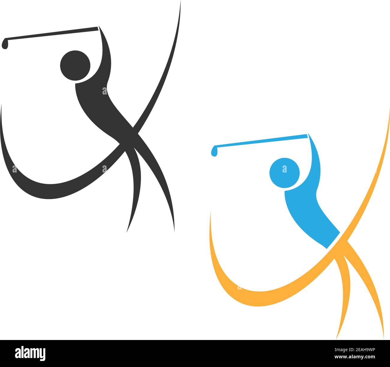 Golf logo icon template creative design illustration vector Stock Vector