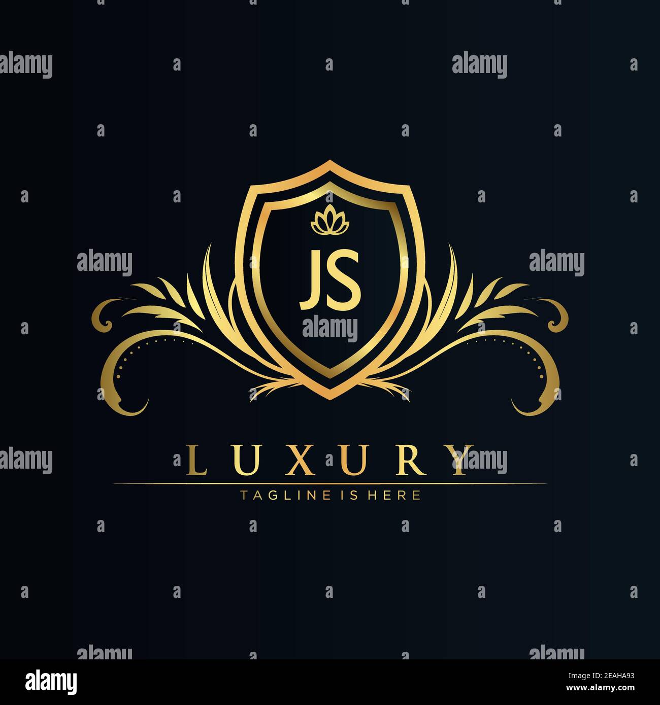 Letter Initial with Royal Template.elegant with crown logo vector, Creative Lettering Logo Vector Illustration. Stock Vector