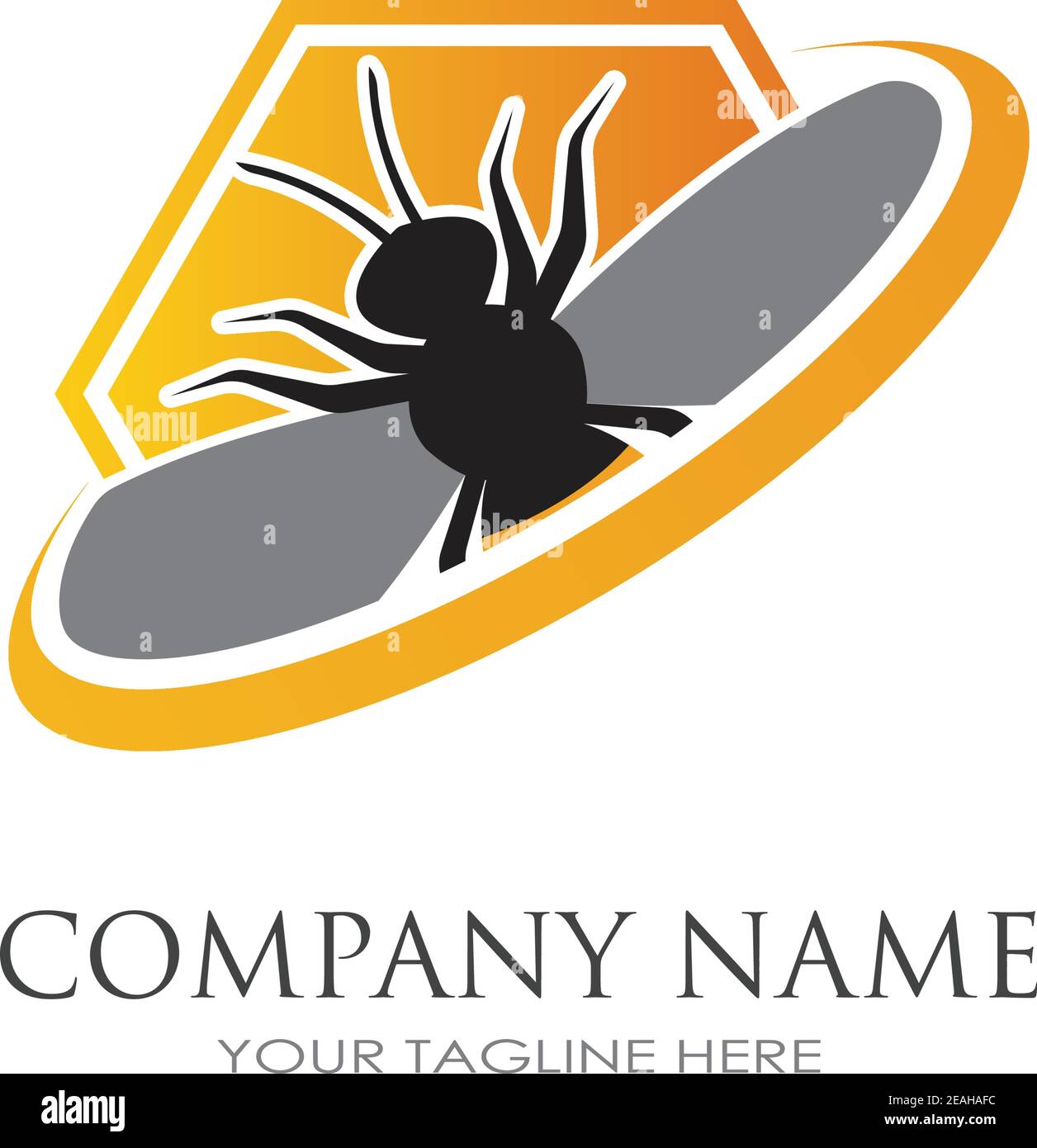 bee and honeycomb logo vector illustration design template Stock Vector