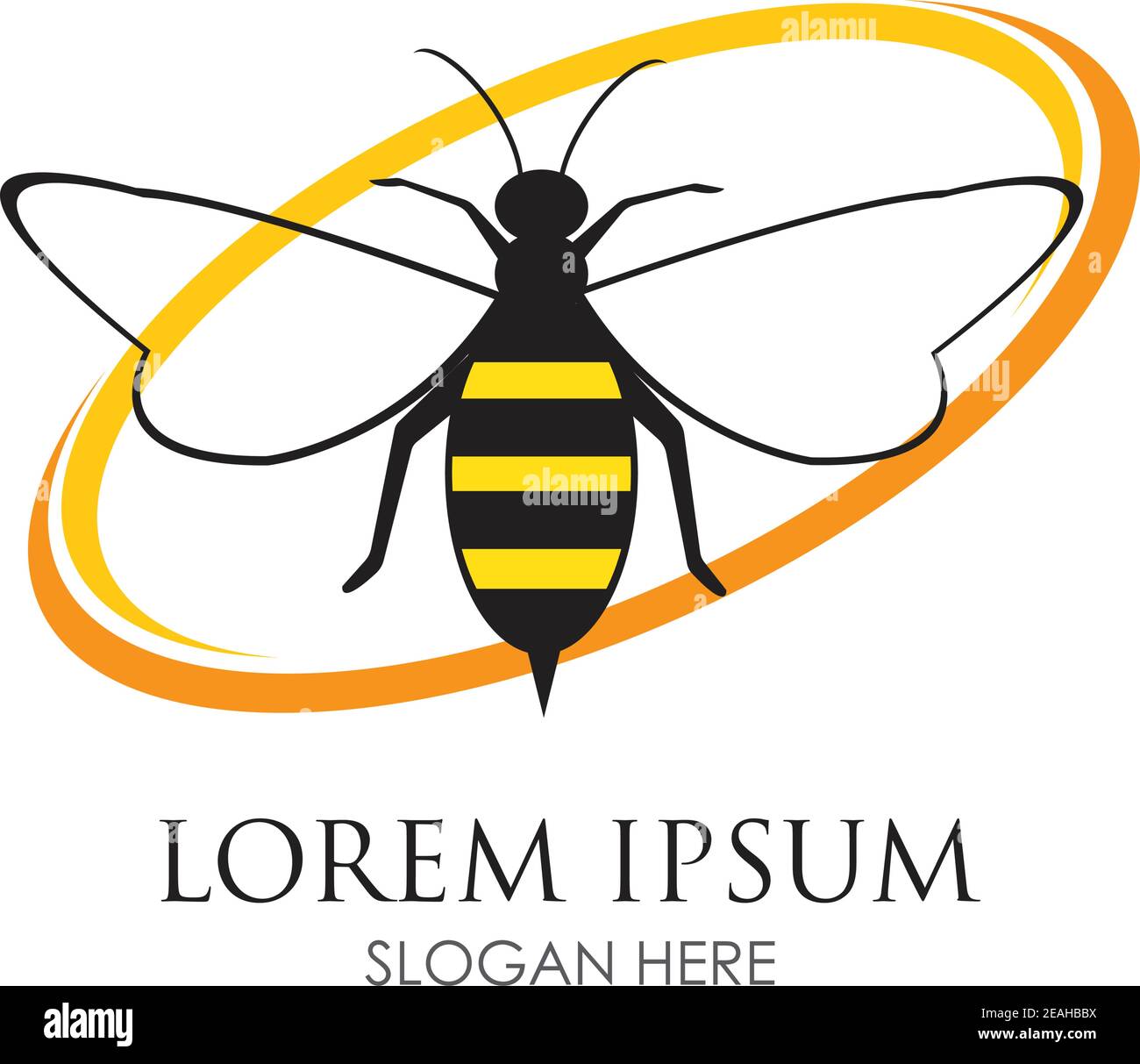 Bee logo vector icon illustration Stock Vector Image & Art - Alamy