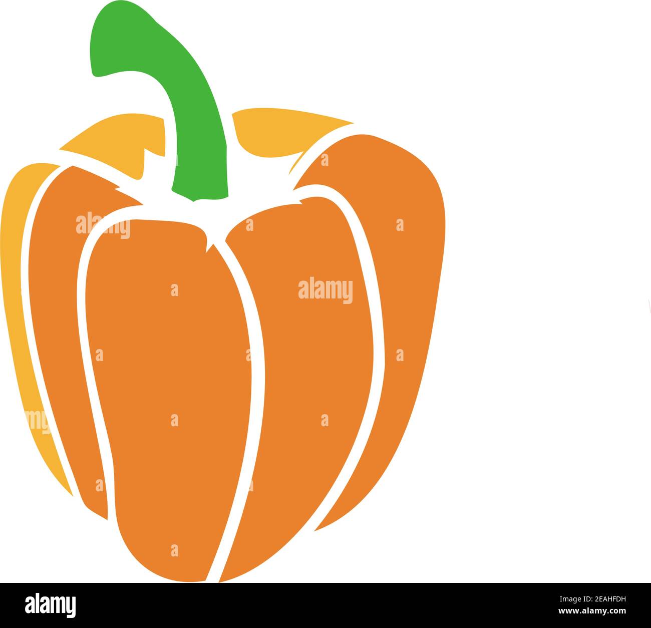 Bell pepper icon template vector isolated Stock Vector