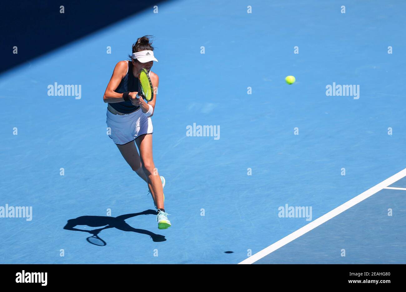Melbourne, Melbourne, Australia. 10th Feb, 2021. Hsieh Su-Wei returns a ...