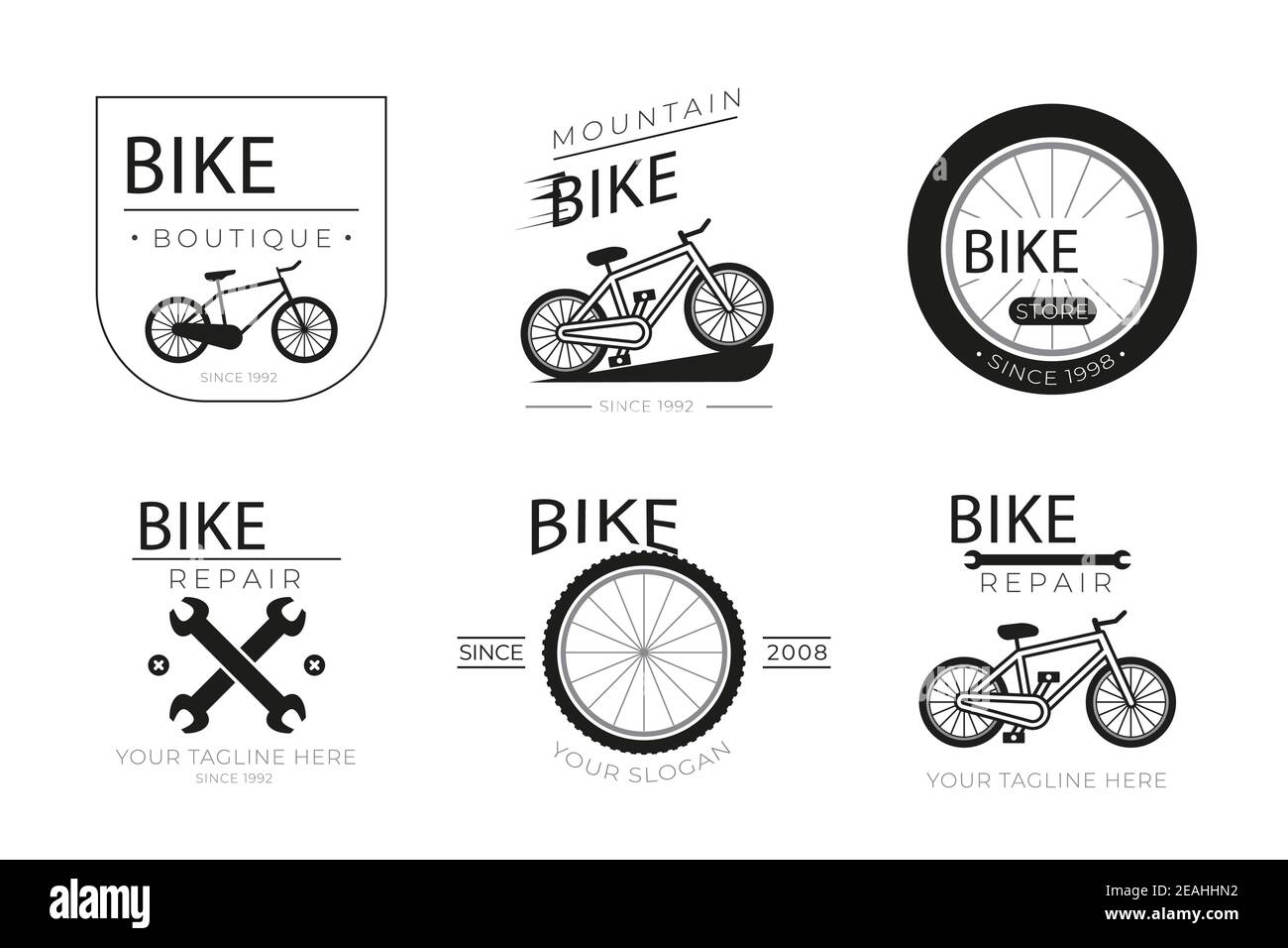 Bike logo collection Vector illustration Stock Vector Image & Art Alamy