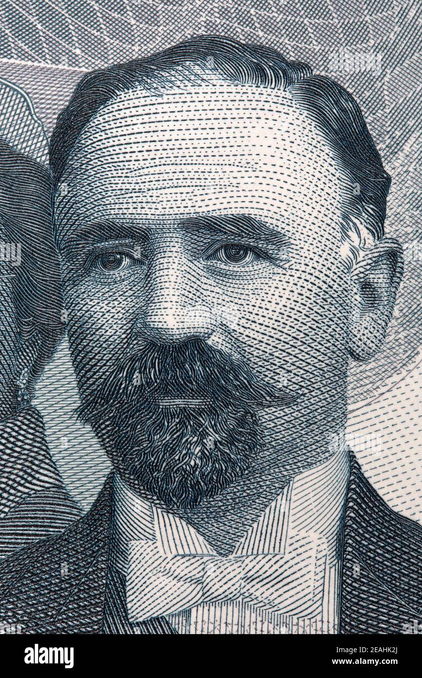 Francisco Ignacio Madero a portrait from Mexian money Stock Photo