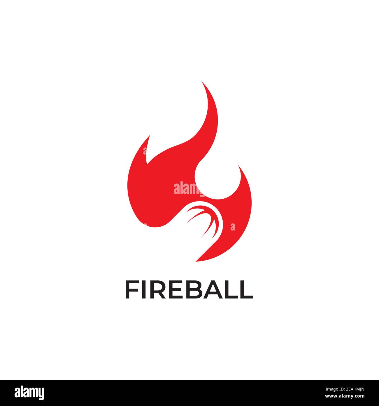 Fire ball logo design symbol vector template Stock Vector