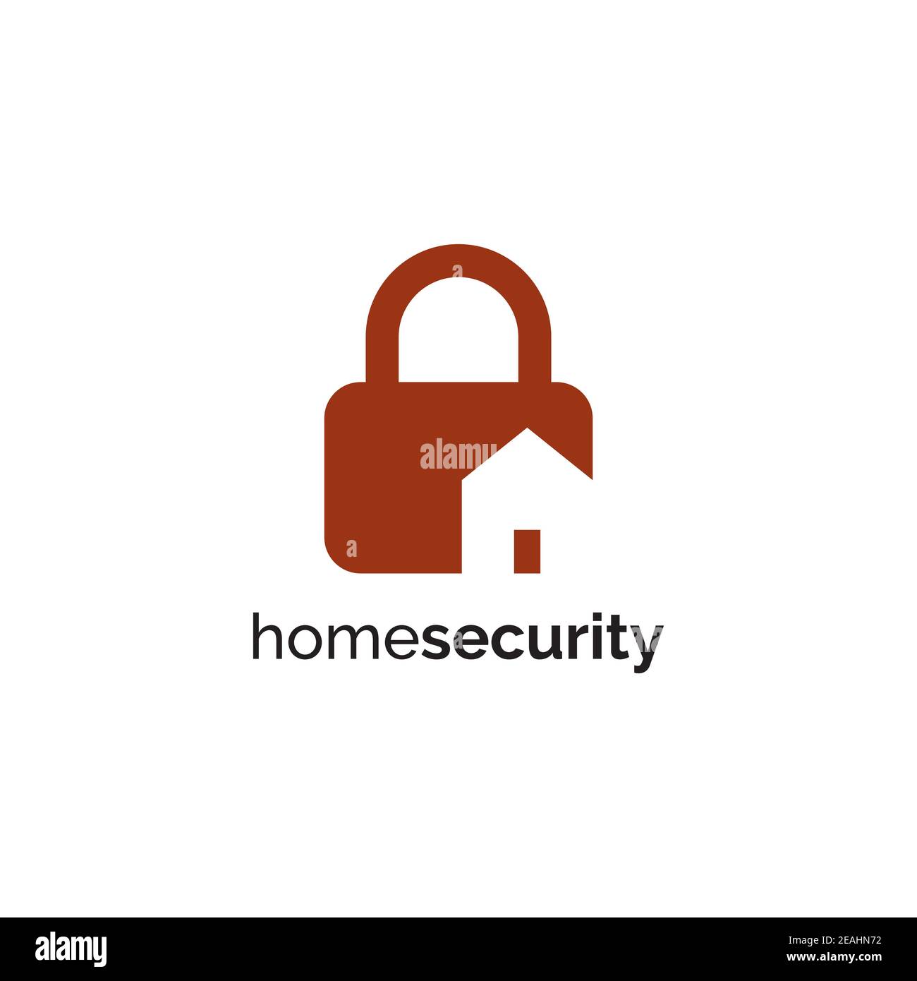 Home security logo design illustration vector template Stock Vector