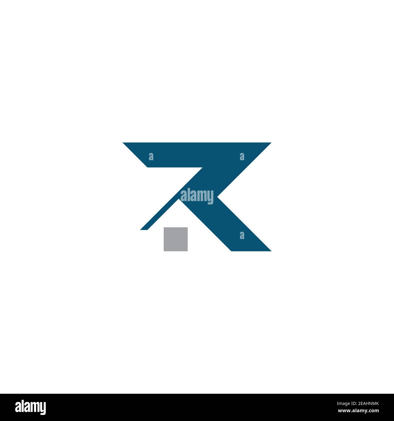 R house logo design vector template. Letter R symbol illustration Stock Vector