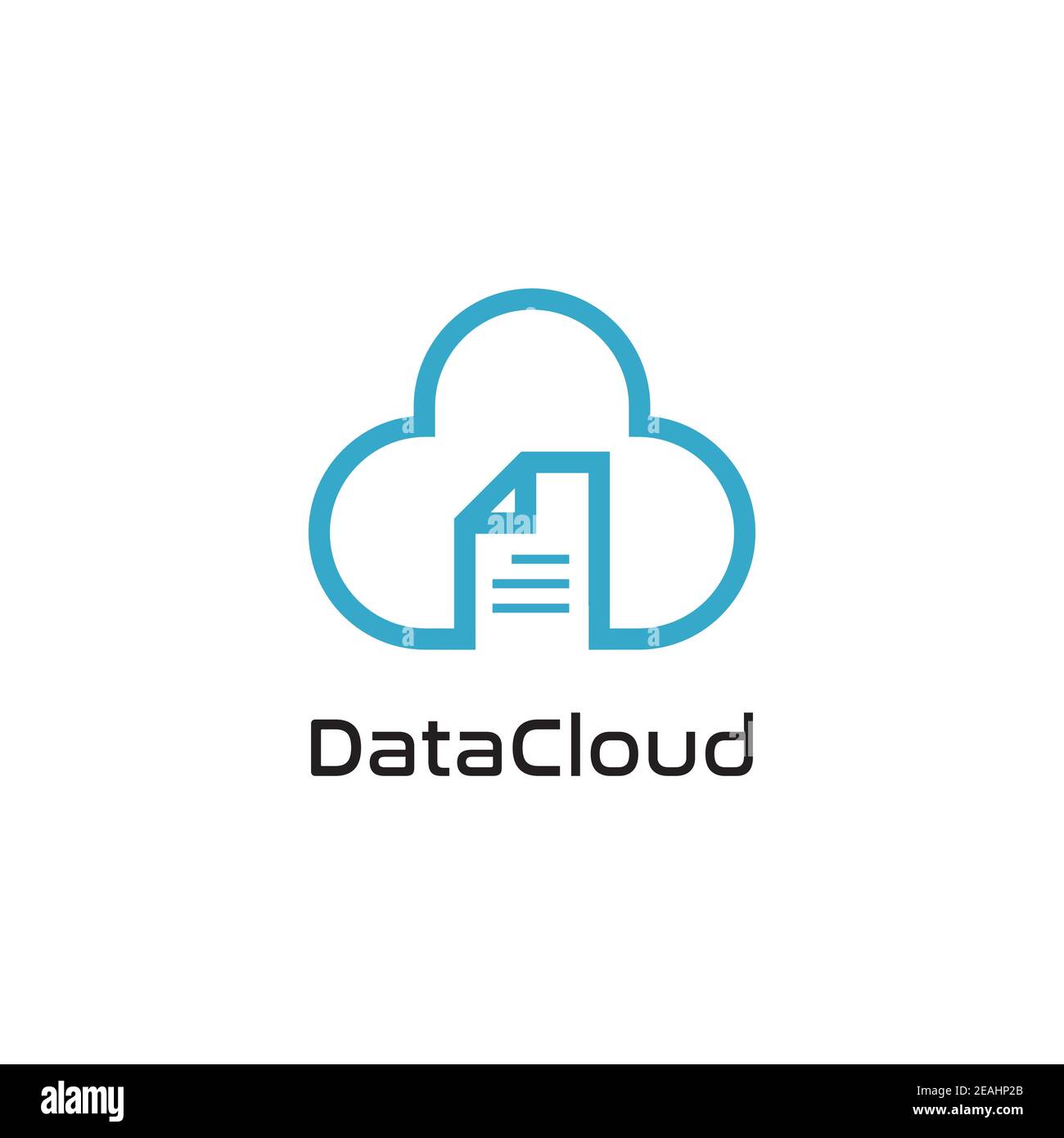 Data cloud logo design symbol illustration vector template Stock Vector
