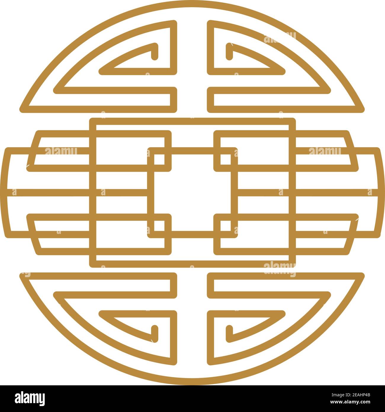 Chinese round frame and outline elements. Oriental decorations Stock ...