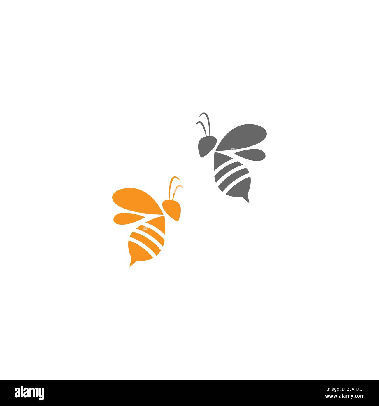 Bee logo icon creative design Stock Photo
