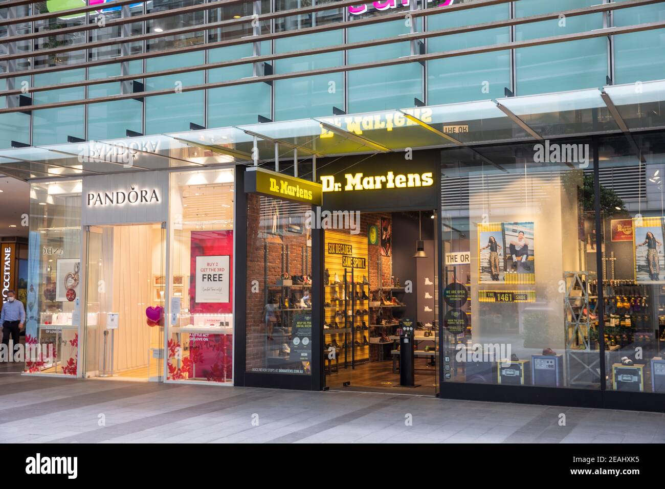 Dr Martens and Pandora shops stores at World Square shopping mall in Sydney  city centre,NSW,Australia Stock Photo - Alamy