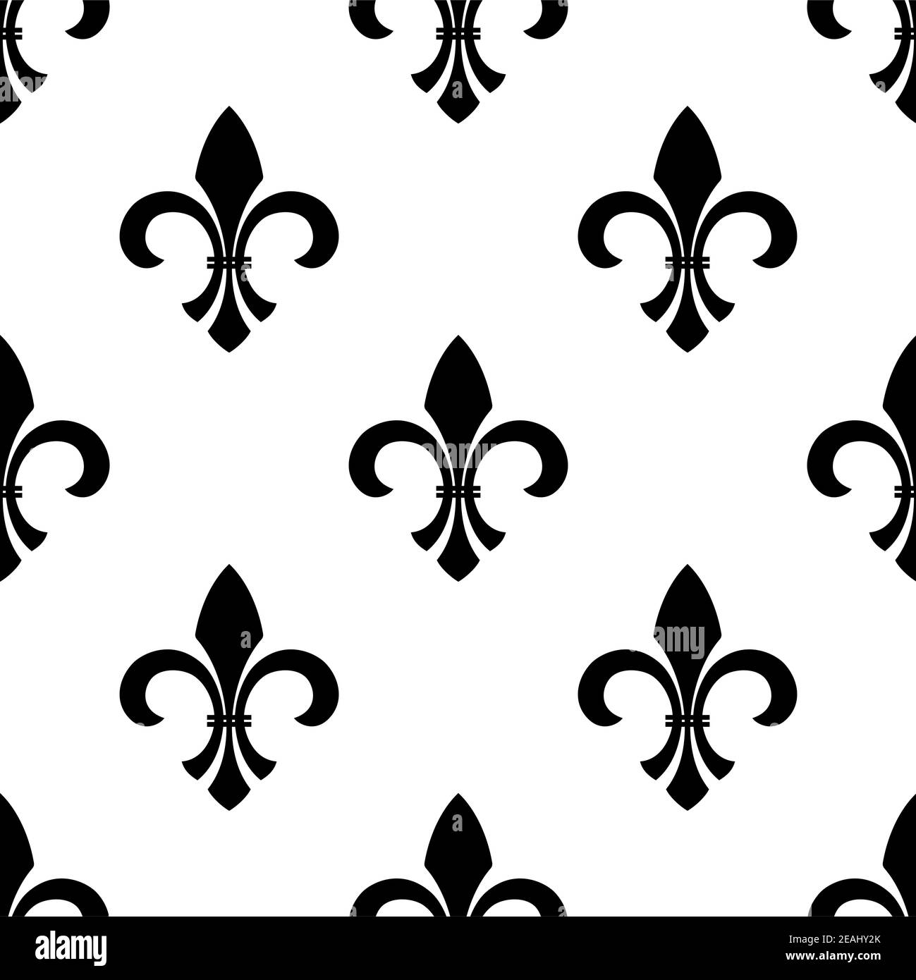 Seamless vector of a fleurdelys motif in a repeating pattern, in