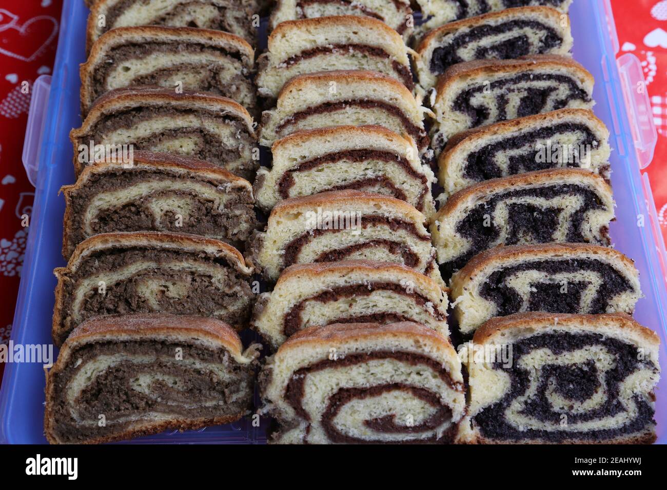 Poppy seed and walnut rolls Stock Photo Alamy