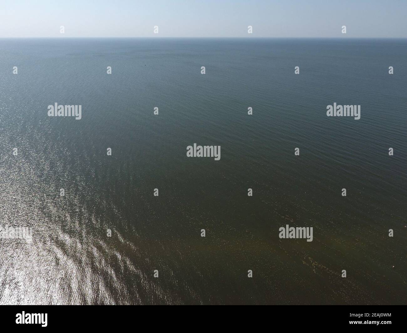 Top view of the Sea of Azov Stock Photo