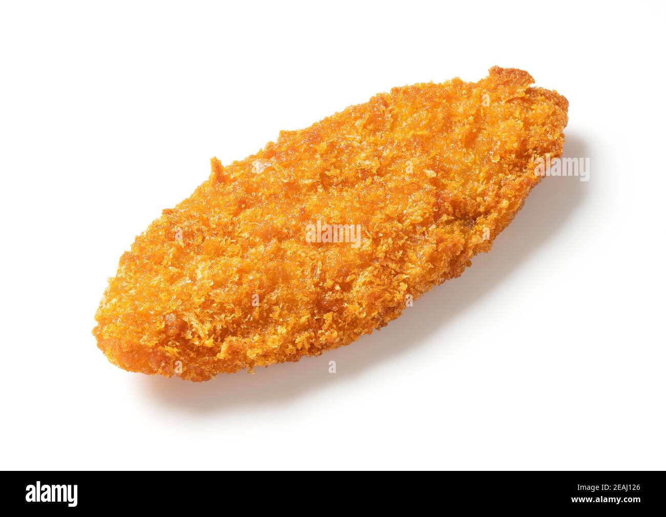 Fried fish on a white background Stock Photo