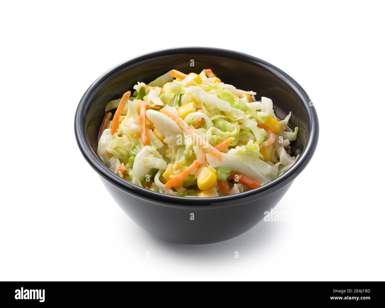Coleslaw on a white background Stock Photo