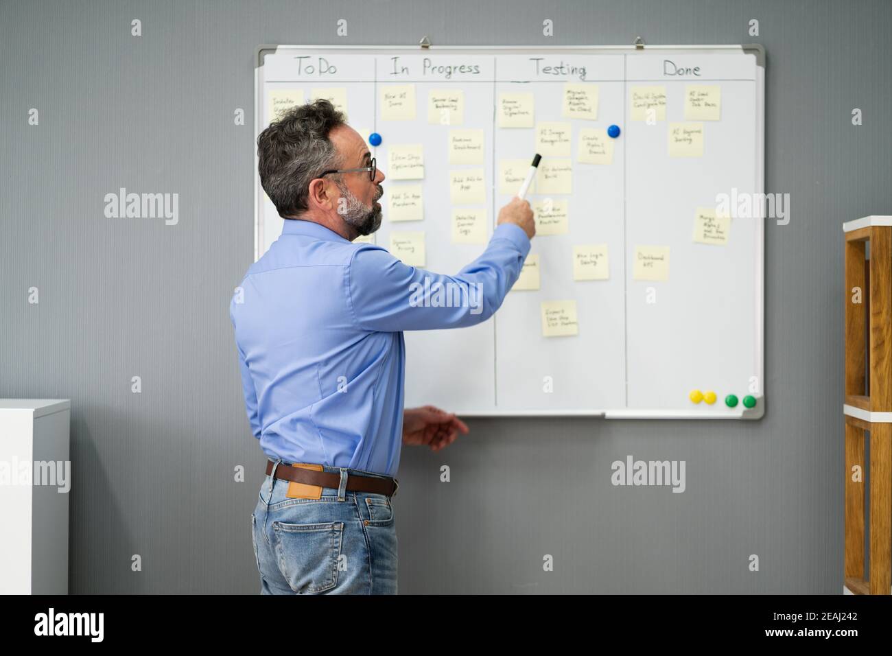Kanban Board Plan Stock Photo