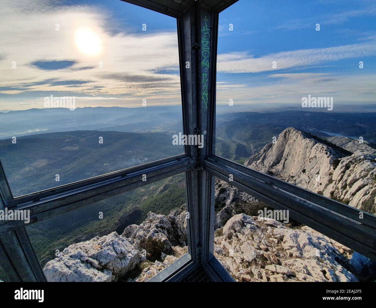 Beautiful shot of Sainte-Victoire Mountain in Province, France Stock Photo
