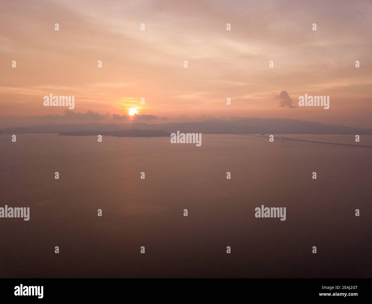 Aerial view Penang Bridge connect to Penang Stock Photo - Alamy