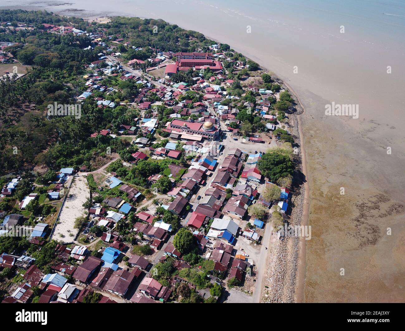 Aerial view Malays town Kuala Muda Stock Photo Alamy