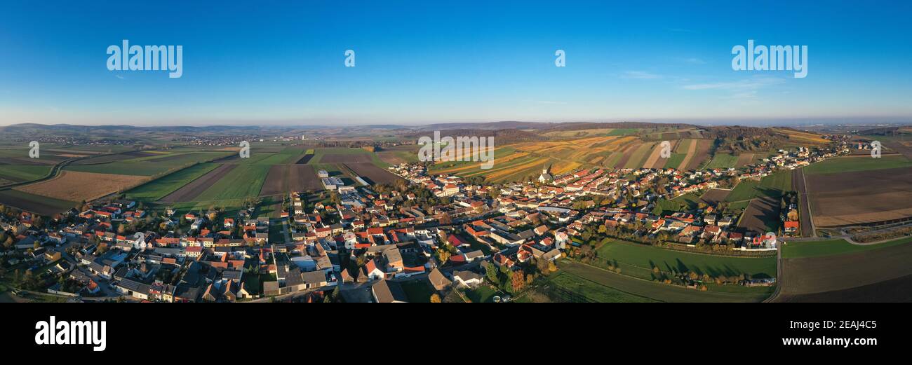 Stetten in the Korneuburg district. Beautiful village in the Lower Austria Weinviertel region. Stock Photo