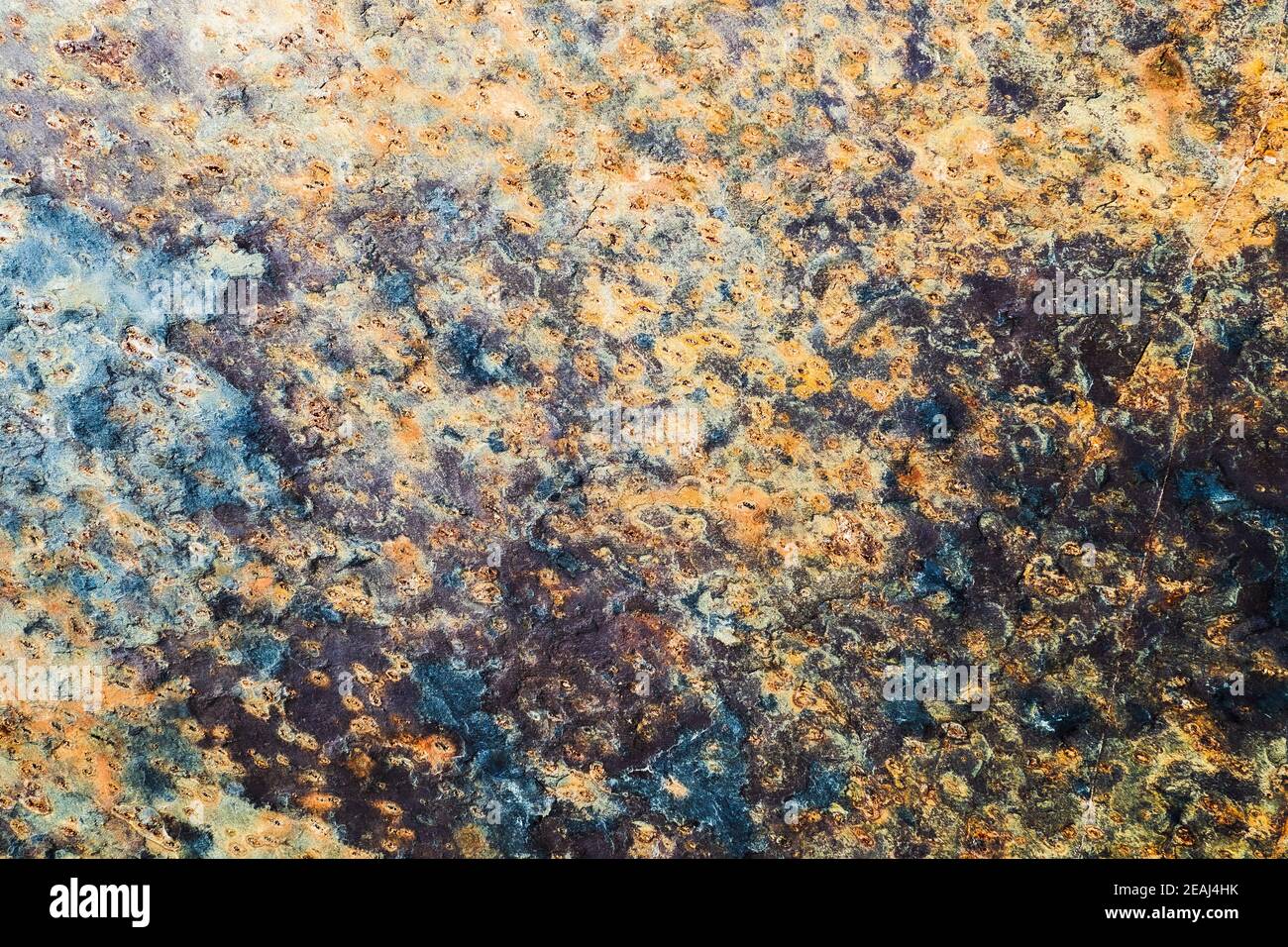 Trace of Remnant of Old Paint in Large Deep Crack on Texture of Surface