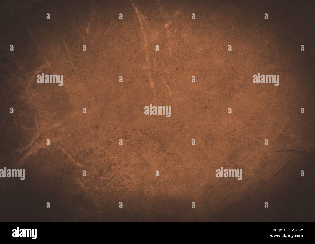 Brown Copper Rough Stained Background. Grunge Surface Texture Stock Photo