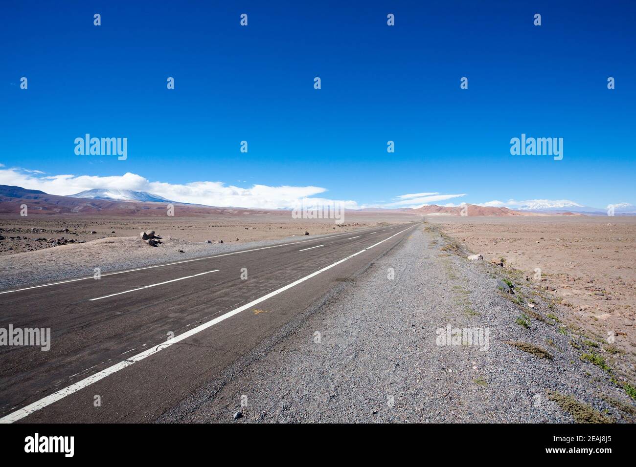 Road to San pedro de Atacama, Chile landscape Stock Photo