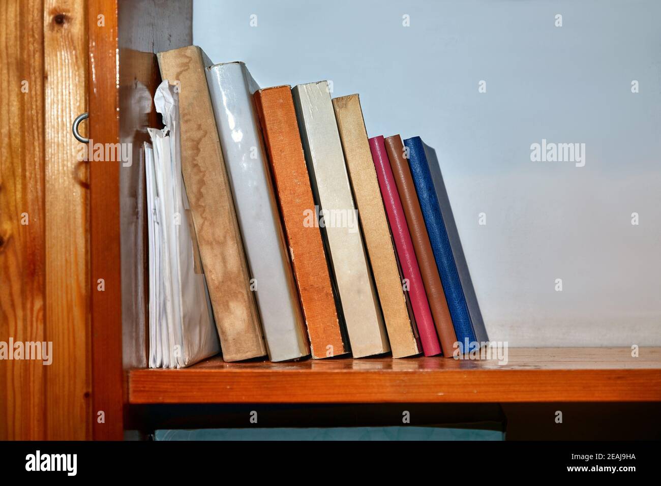 Books on a shelf Stock Photo