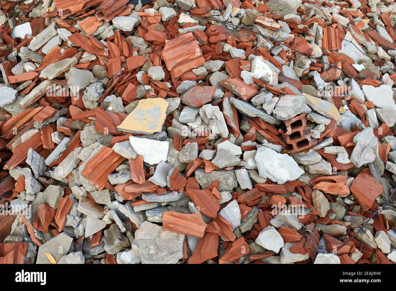 Debris pile closeup Stock Photo