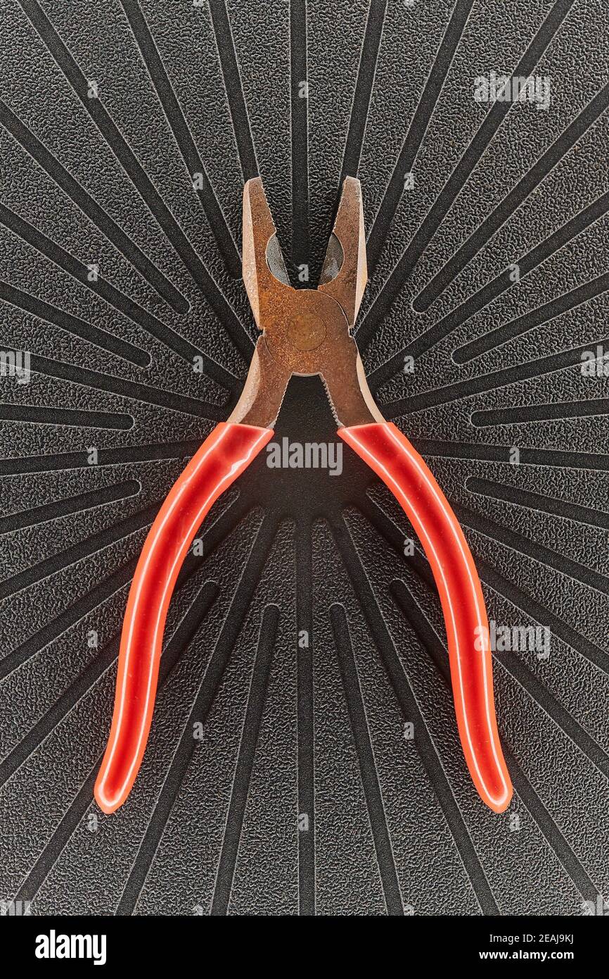 Pliers on white background Stock Photo - Alamy