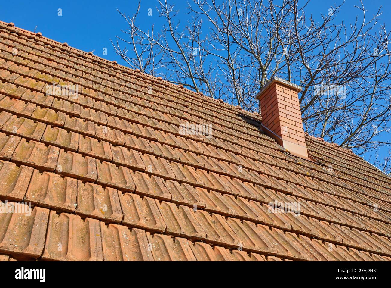 Chimnies on a house Stock Photo
