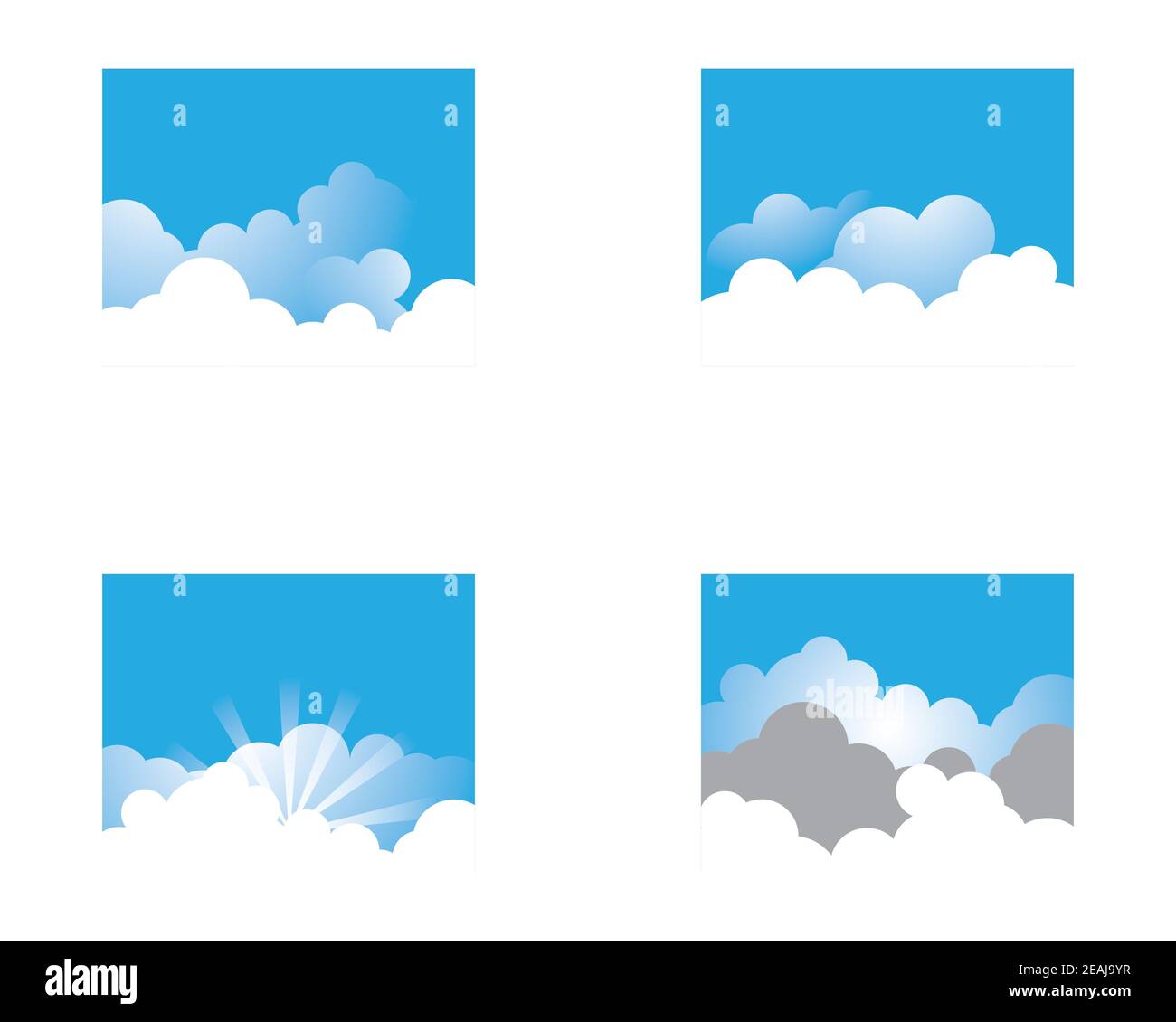 Blue sky with cloud background vector illustration Stock Photo - Alamy