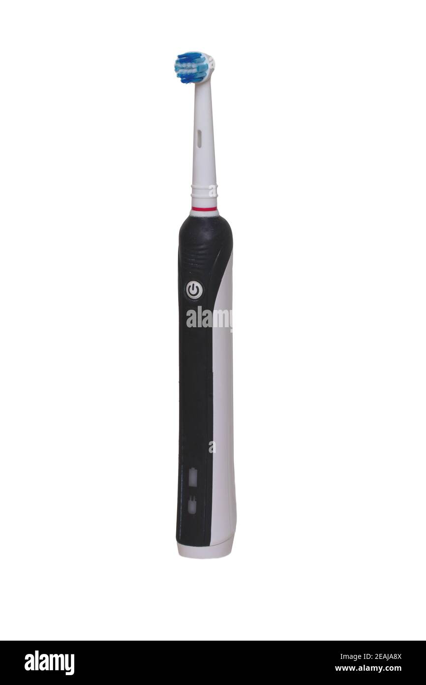 Electric toothbrush for teeth hygiene isolated on white background ...