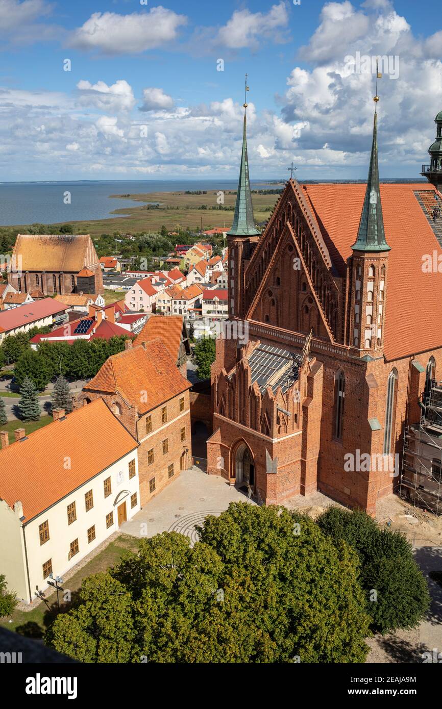 View of Frombork Cathedral a place where he worked Copernicus. Poland Stock Photo