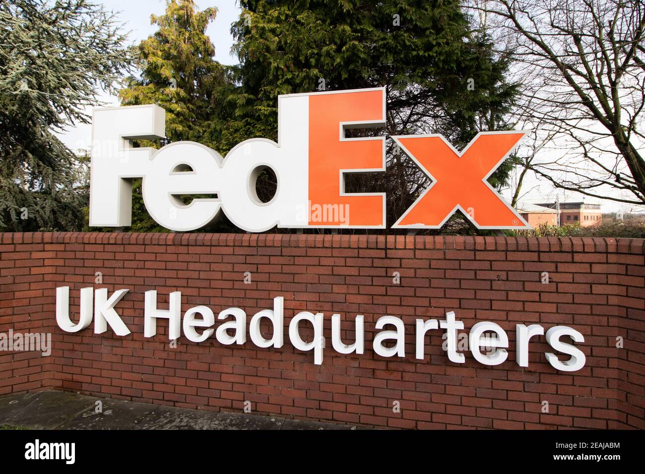 The UK Headquarters of FedEx logistics company Stock Photo Alamy