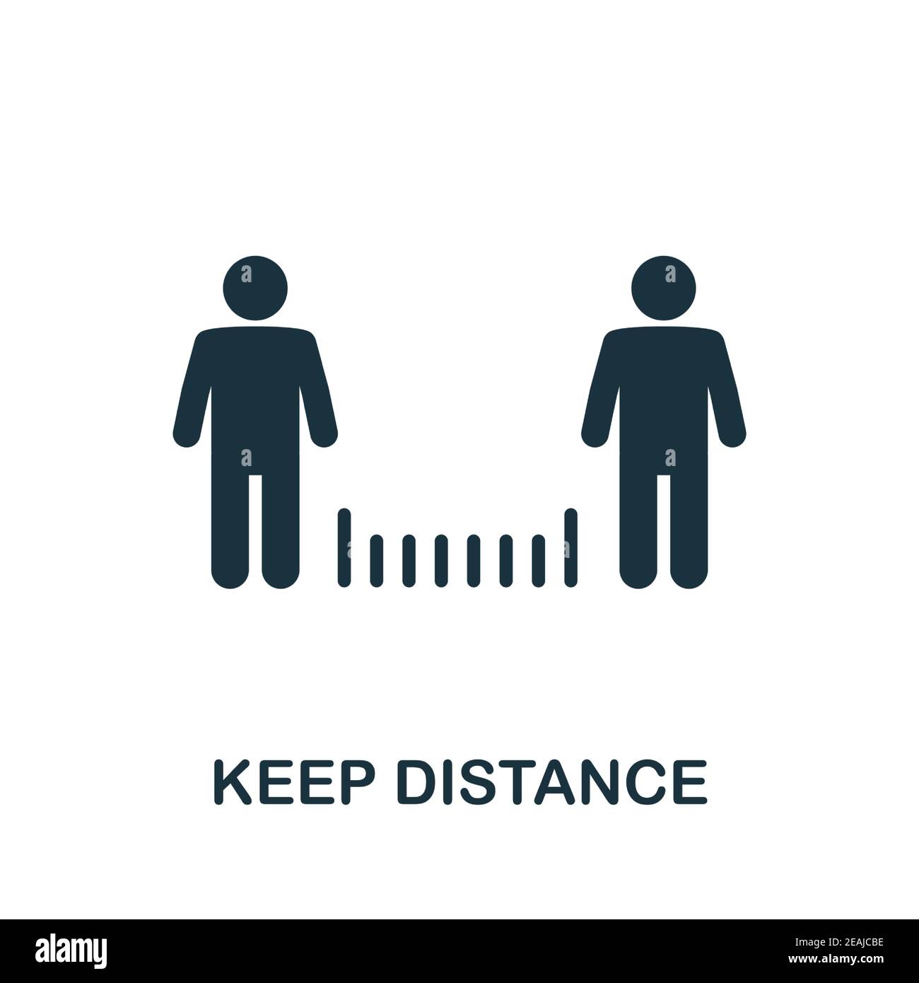 Keep Distance icon. Simple element from new normality collection ...