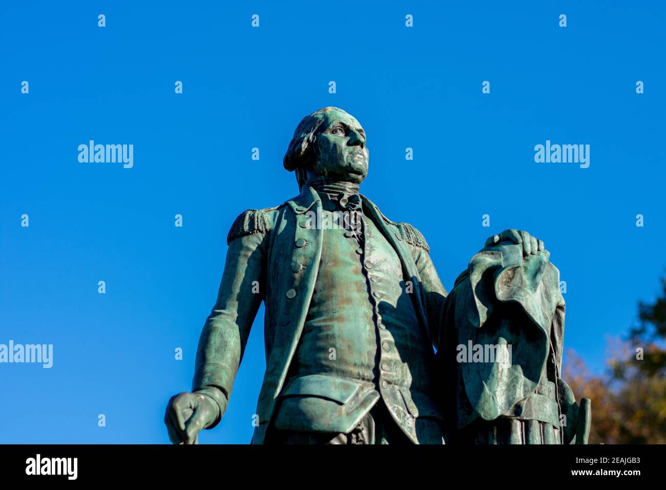 The General George Washington Statue at Valley Forge National Historical Park Stock Photo