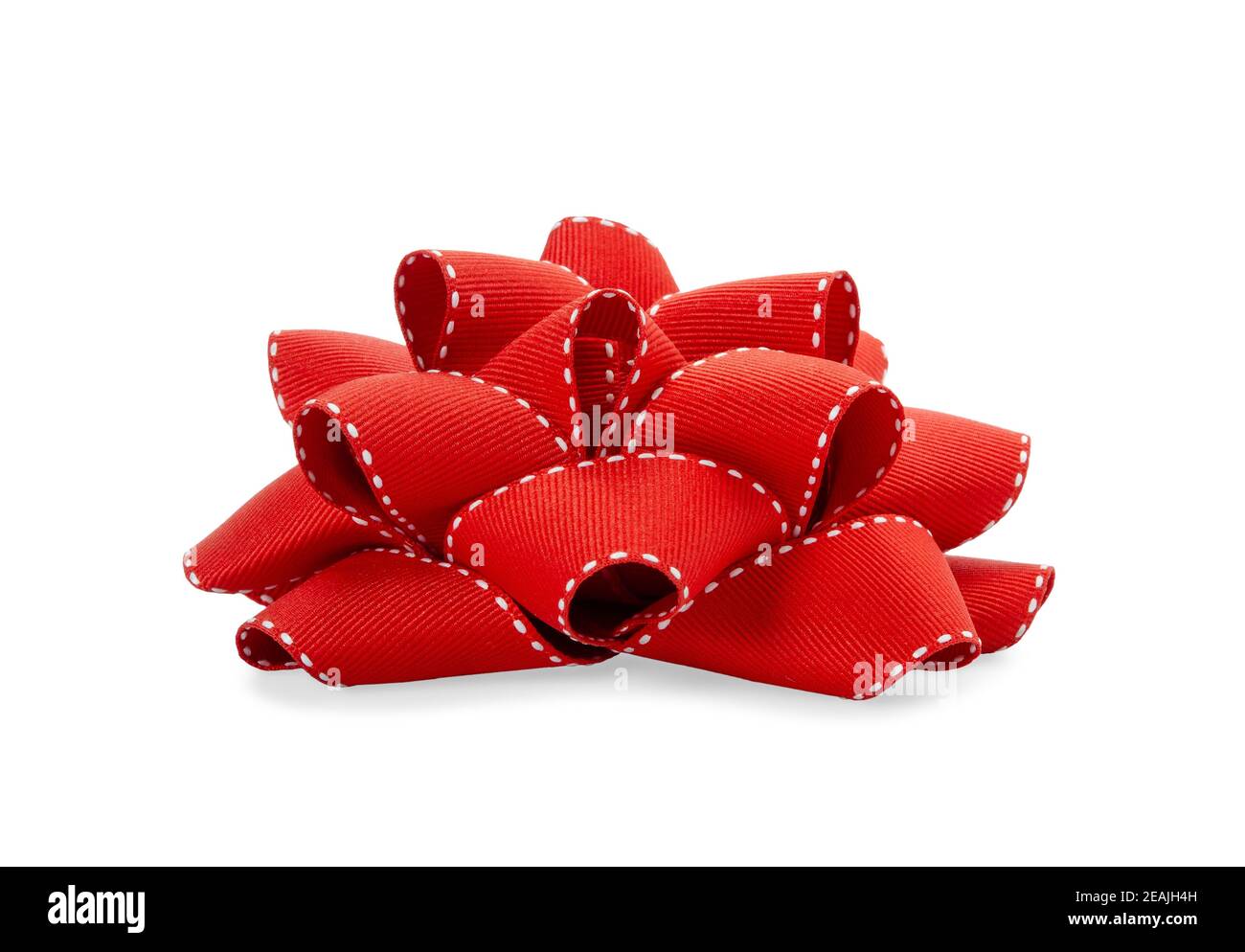 Red bow on white background Stock Photo