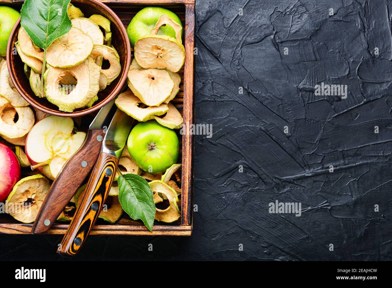 Dried apple rings Stock Photo