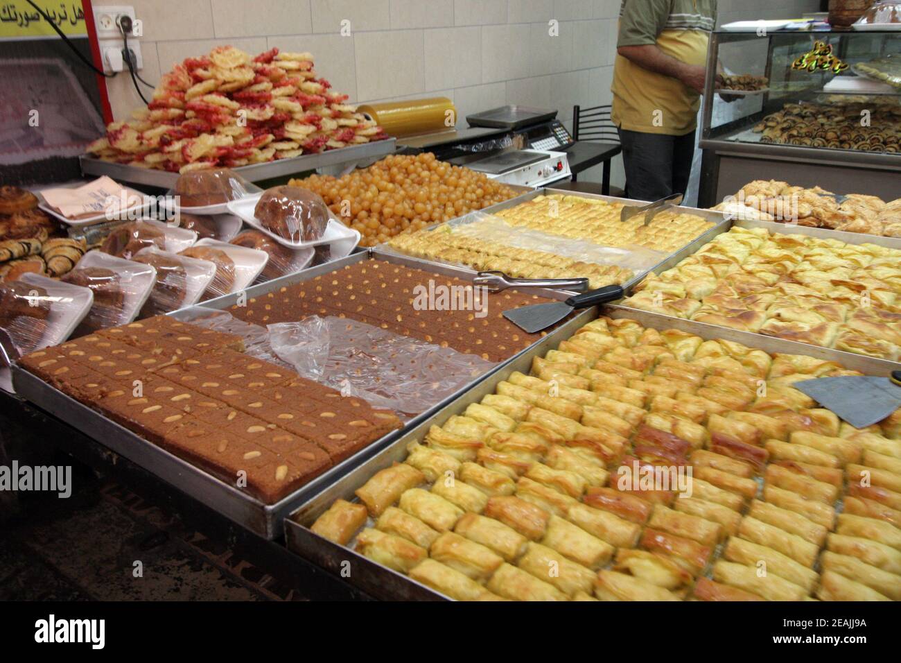 Candy shop in the souq of the Muslim Quarter in the Old City of