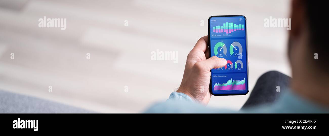 KPI Business Analytics Data Dashboard Stock Photo