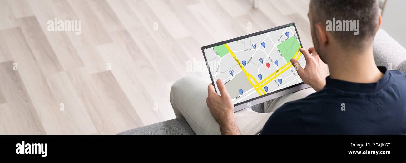Online GPS Location Map Search Stock Photo Alamy