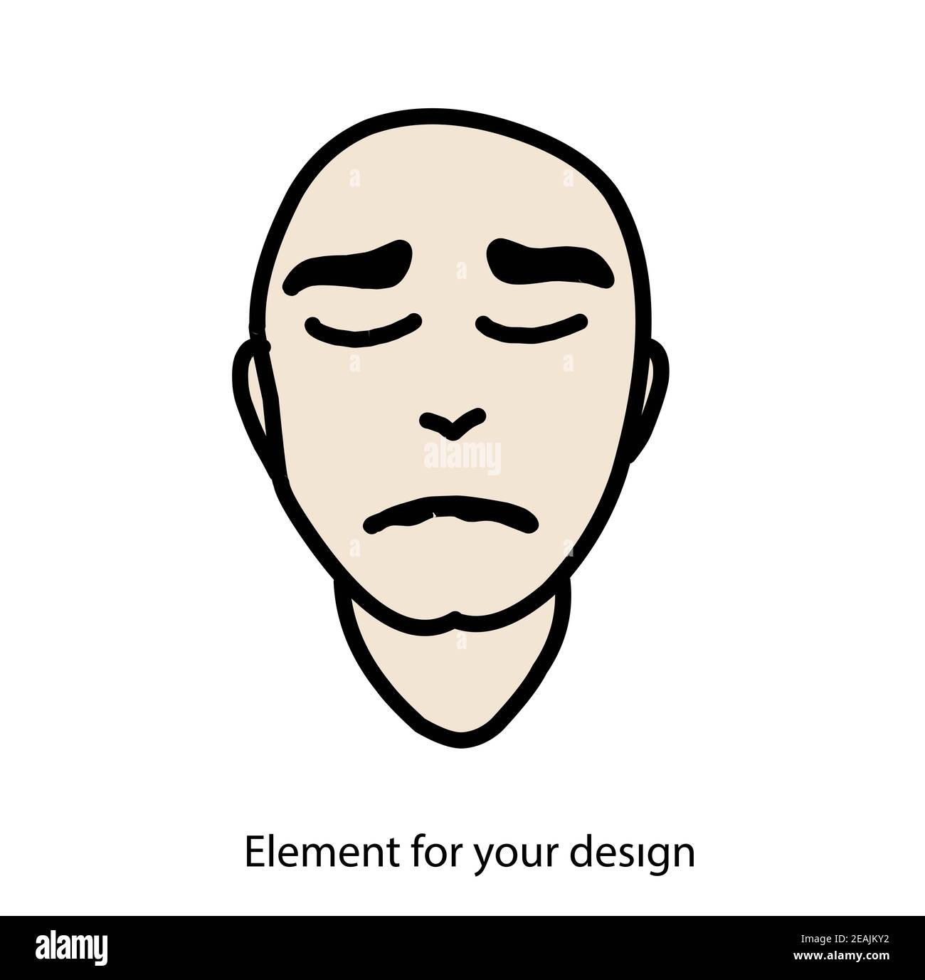 human mask on white isolated background. vector illustration Stock ...