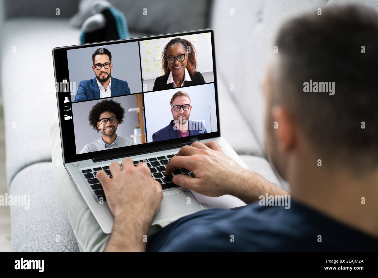 Virtual Online Video Conference Webinar Call Stock Photo - Alamy