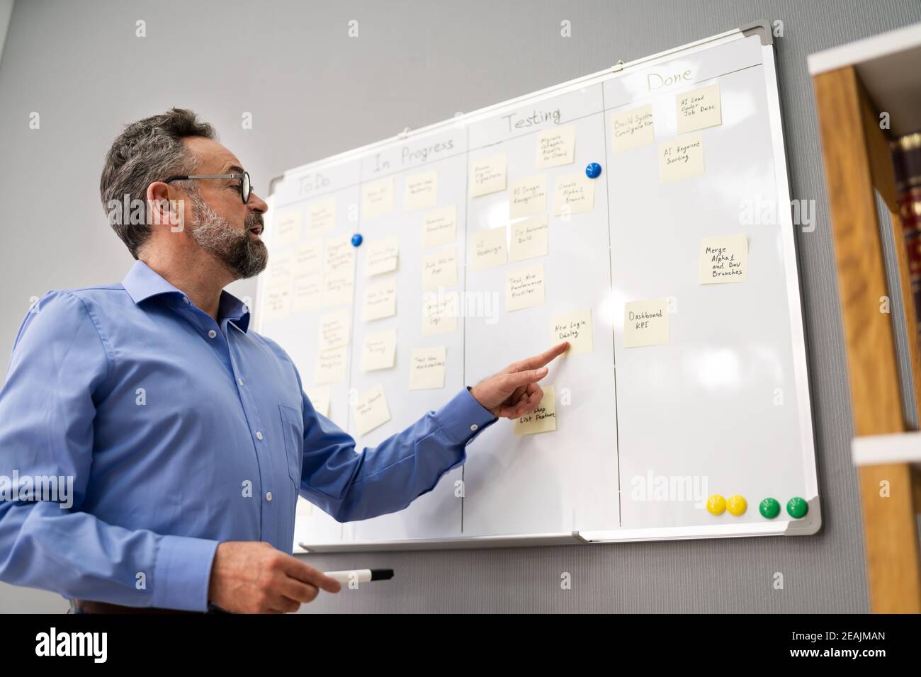 Kanban Board Plan Stock Photo