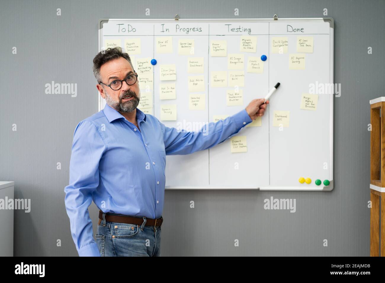 Kanban Board Plan Stock Photo